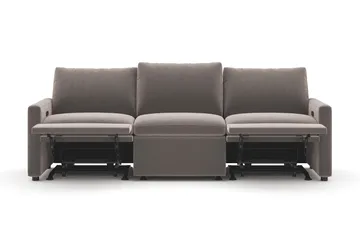 Barsele 3-sits Elektrisk Reclinersoffa - Brun - Möbler - Soffa - Biosoffa & reclinersoffa