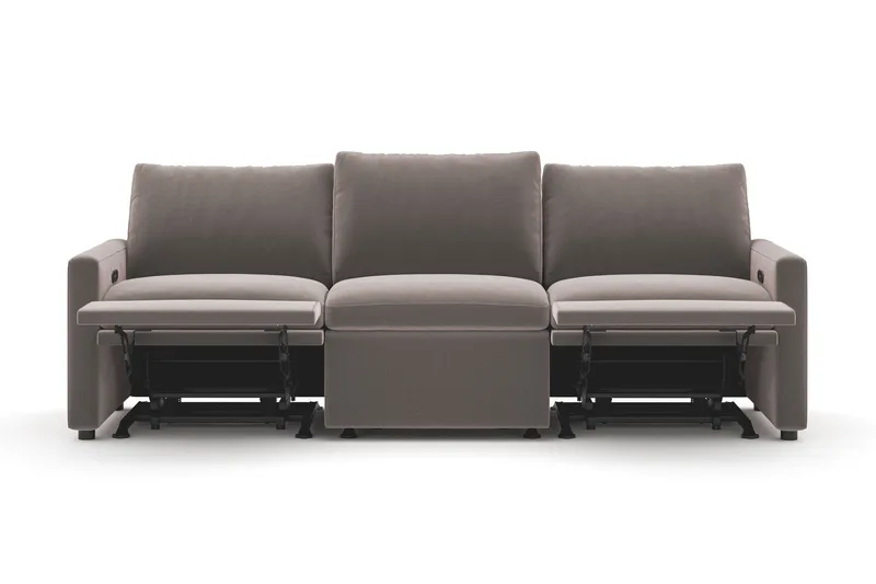 Barsele 3-sits Elektrisk Reclinersoffa - Brun - Möbler - Soffa - Biosoffa & reclinersoffa