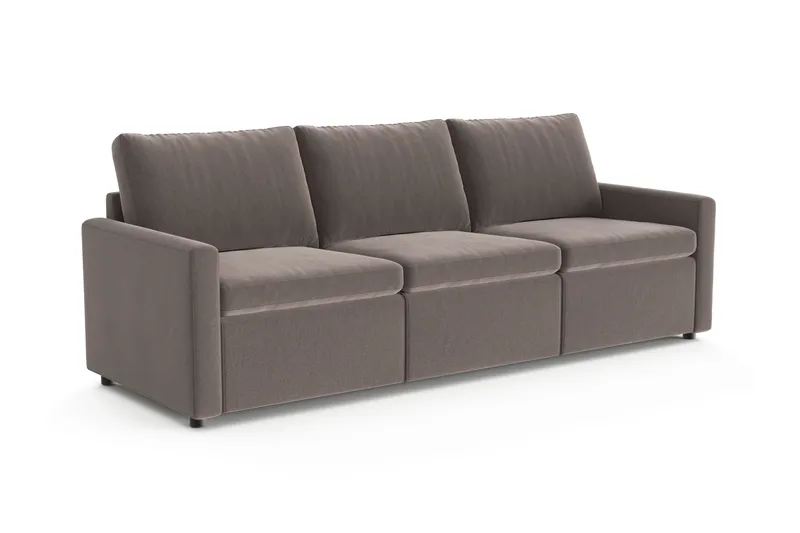 Barsele 3-sits Elektrisk Reclinersoffa - Brun - Möbler - Soffa - Biosoffa & reclinersoffa