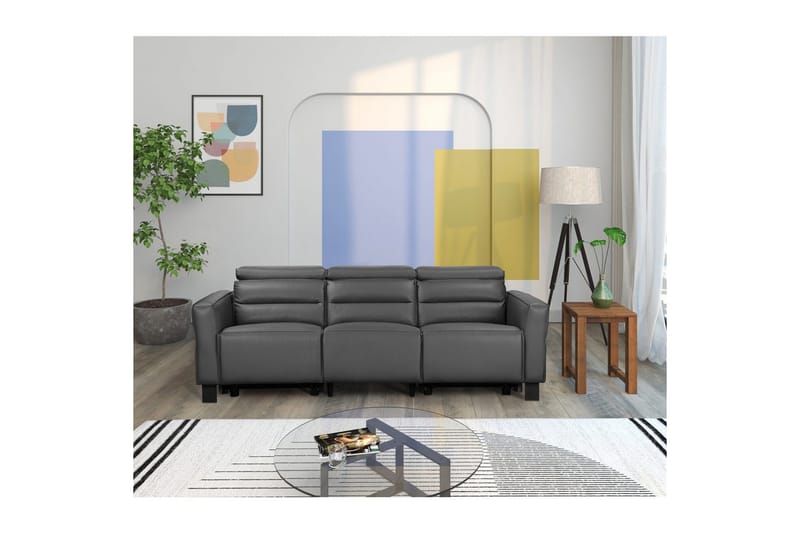 Carpari Reclinersoffa 3-sits - Grå - Möbler - Soffa - Biosoffa & reclinersoffa