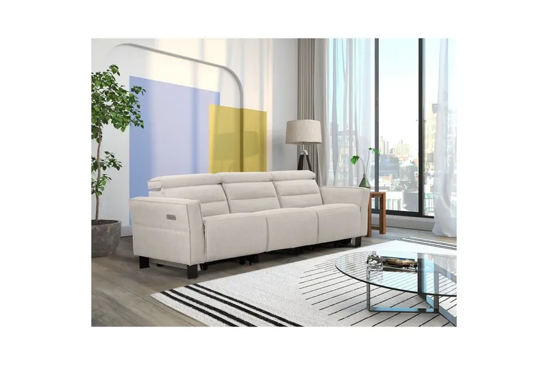 Carpari Reclinersoffa 3-sits - Vit - Möbler - Soffa - Biosoffa & reclinersoffa