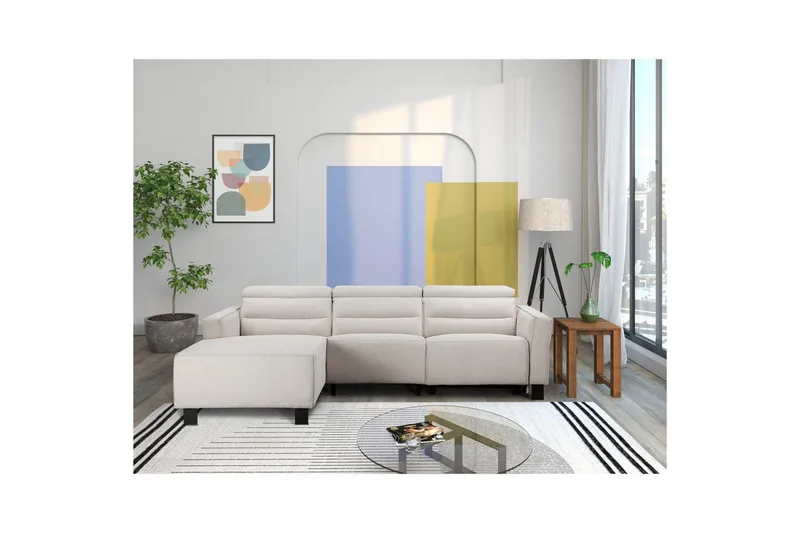 Carpari Reclinersoffa 3-sits - Vit - Möbler - Soffa - Biosoffa & reclinersoffa