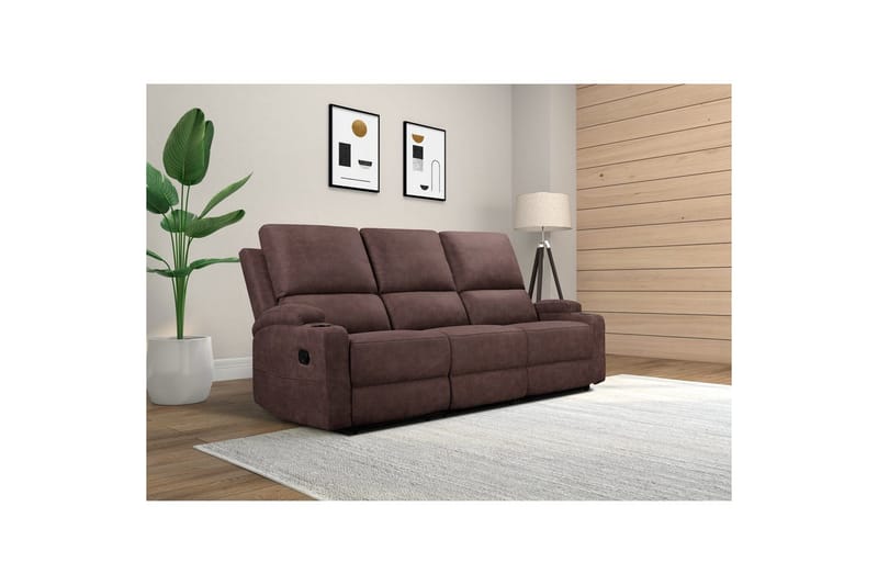 Dallas Reclinersoffa 3-sits - Brun - Möbler - Soffa - Biosoffa & reclinersoffa