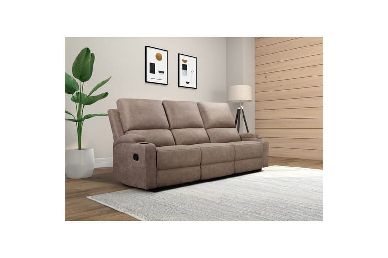 Dallas Reclinersoffa 3-sits - Brun - Möbler - Soffa - Biosoffa & reclinersoffa