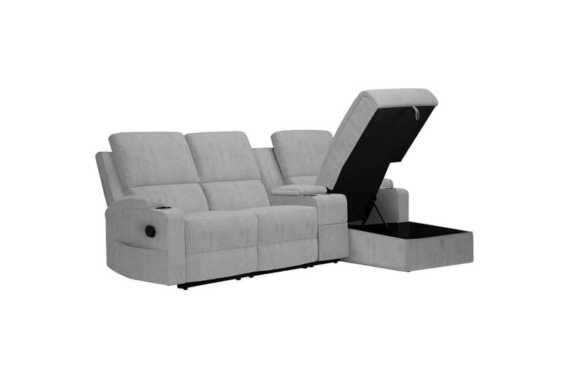 Dallas Reclinersoffa 3-sits - Grå - Möbler - Soffa - Biosoffa & reclinersoffa