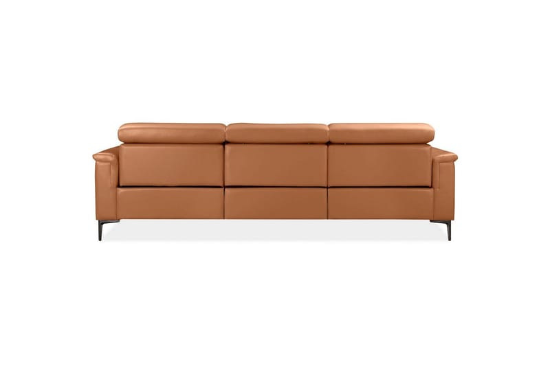 Hörnsoffa 3-sits Lund Cognac, Läder/PU, Vänster Manuell Fåtölj - Cognac, Läder/PU, Vänster Manuell Fåtölj - Möbler - Soffa - Biosoffa & reclinersoffa