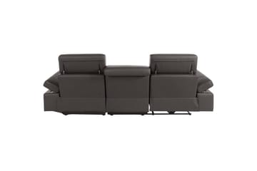 Hörnsoffa 3-sits Rayland Brun, PU, Höger manuell vilstol - Brun, PU, Höger manuell vilstol - Möbler - Soffa - Biosoffa & reclinersoffa