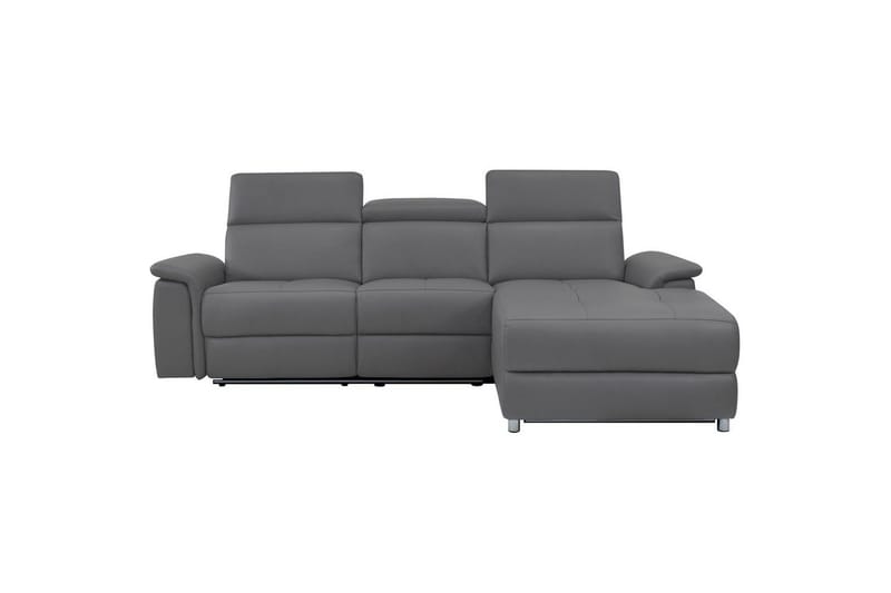 Hörnsoffa 3-sits Pareli Antracit, Sunday tyg, Höger manuell vilstol - Antracit, Sunday tyg, Höger manuell vilstol - Möbler - Soffa - Biosoffa & reclinersoffa