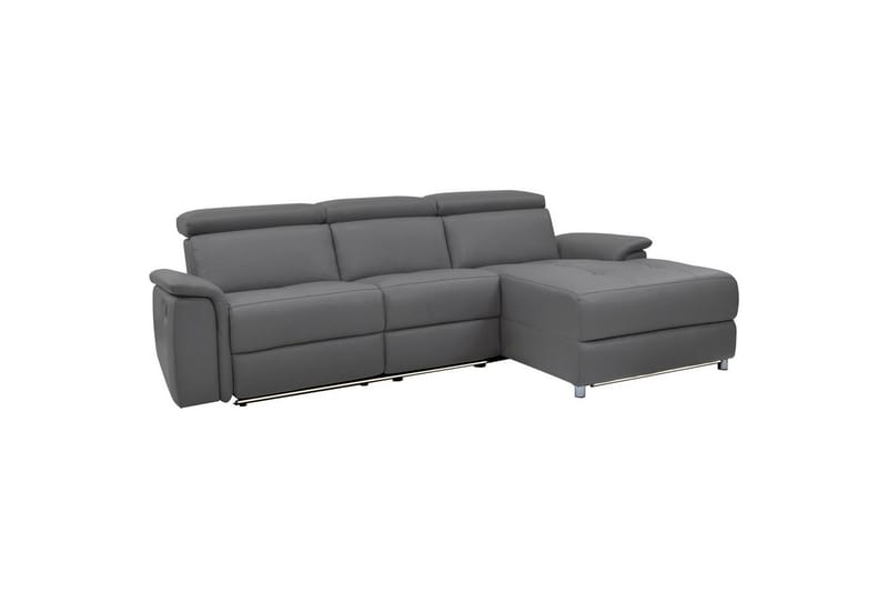 Hörnsoffa 3-sits Pareli Antracit, Sunday tyg, Höger manuell vilstol - Antracit, Sunday tyg, Höger manuell vilstol - Möbler - Soffa - Biosoffa & reclinersoffa