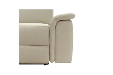 Hörnsoffa 3-sits Pareli Vit, Sunday tyg, Vänster Manuell Fåtölj - Vit, Sunday tyg, Vänster Manuell Fåtölj - Möbler - Soffa - Biosoffa & reclinersoffa