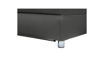 Hörnsoffa 3-sits Pareli Grå, Läder/PU, Höger manuell vilstol - Grå, Läder/PU, Höger manuell vilstol - Möbler - Soffa - Biosoffa & reclinersoffa