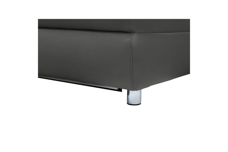 Hörnsoffa 3-sits Pareli Grå, Läder/PU, Höger manuell vilstol - Grå, Läder/PU, Höger manuell vilstol - Möbler - Soffa - Biosoffa & reclinersoffa