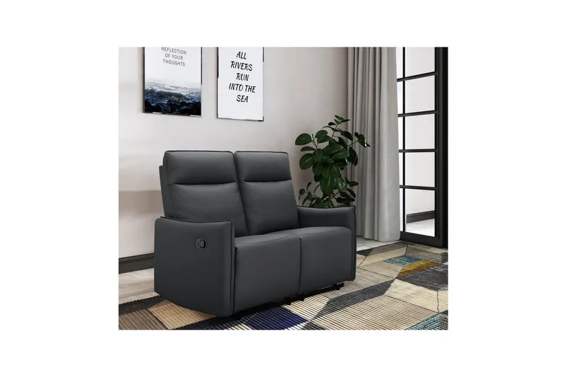 Lugo Reclinersoffa 2-sits - Svart - Möbler - Soffa - Biosoffa & reclinersoffa