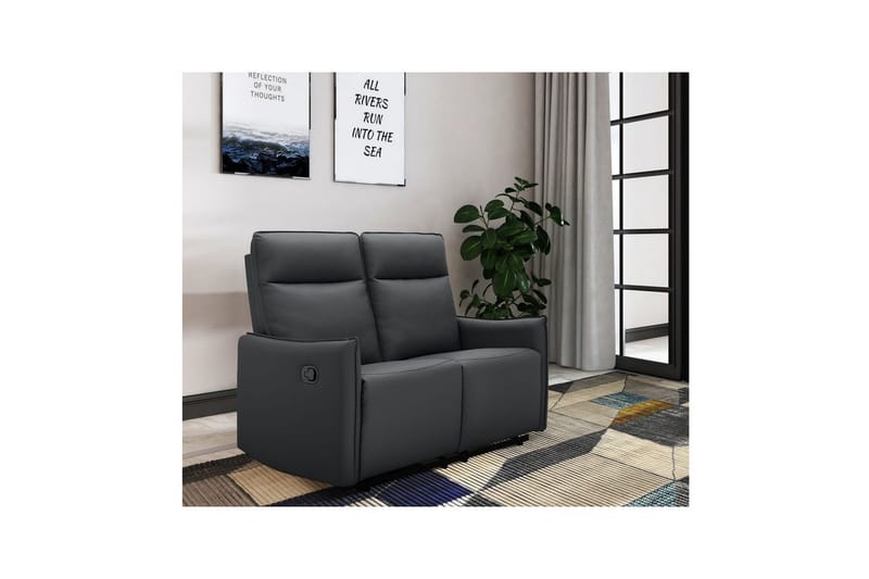 Lugo Reclinersoffa 2-sits - Svart - Möbler - Soffa - Biosoffa & reclinersoffa