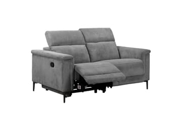 Lund 2-sits Rektangulär Reclinersoffa i Manchester - Grå - Möbler - Soffa - Biosoffa & reclinersoffa