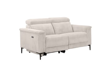 Lund 2-sits Rektangulär Reclinersoffa med Nackstöd i Tyg - Ljusbeige - Möbler - Soffa - Biosoffa & reclinersoffa