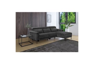 Lund 3-sits Högervänd Hörnsoffa med Recliner och Schäslong i Manchester - Grå - Möbler - Soffa - Biosoffa & reclinersoffa