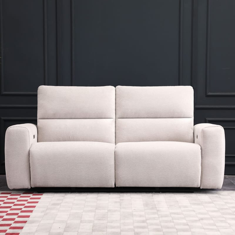 Reclinersoffa Ödmark 3-sits med elektrisk mekanism - ljusbeige - Möbler - Soffa - Biosoffa & reclinersoffa