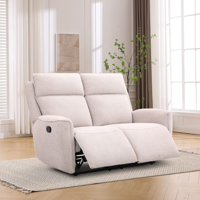 Reclinersoffa Östvik 2-sits med manuell mekanism - beige - Möbler - Soffa - Biosoffa & reclinersoffa