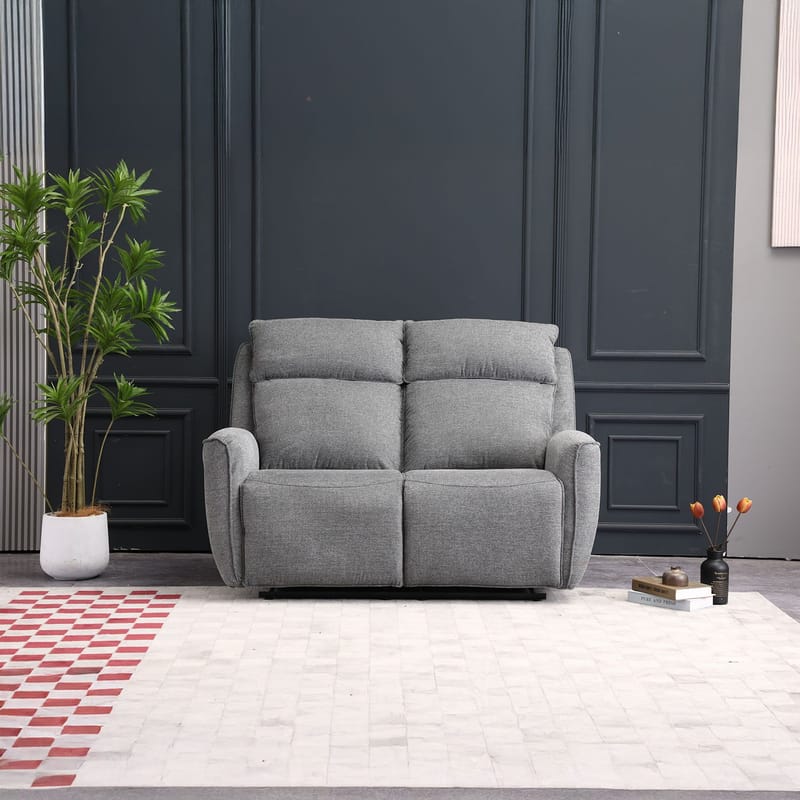 Reclinersoffa Östvik 2-sits med manuell mekanism - grå - Möbler - Soffa - Biosoffa & reclinersoffa