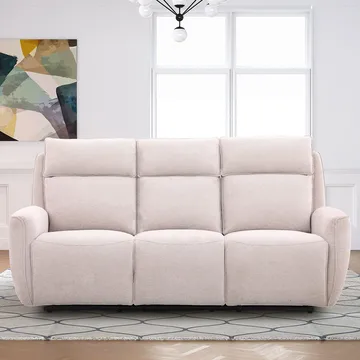 Reclinersoffa Östvik 3-sits med manuell mekanism - beige - Möbler - Soffa - Biosoffa & reclinersoffa