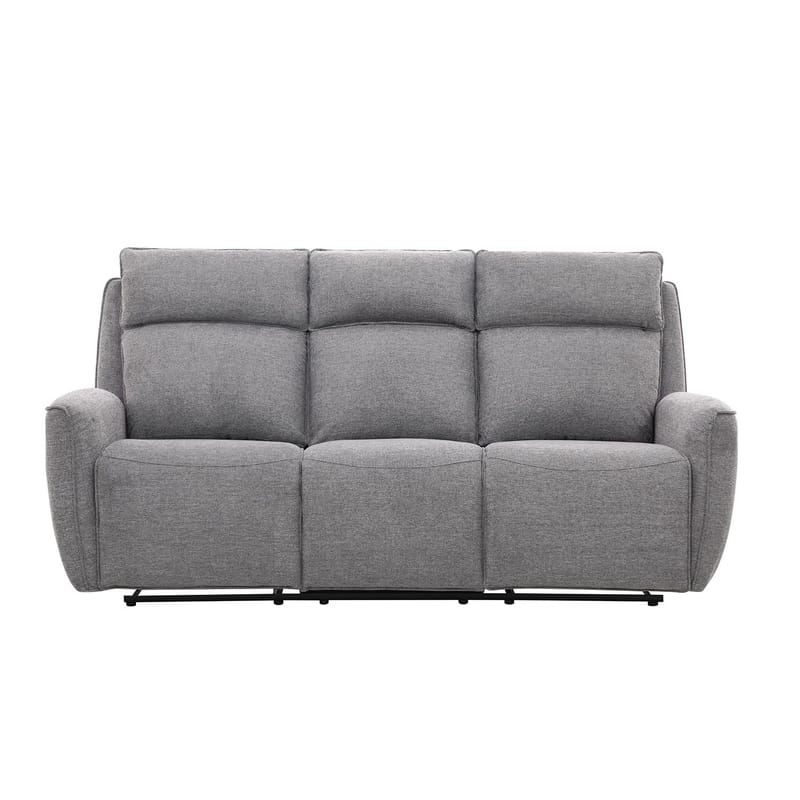 Reclinersoffa Östvik 3-sits med manuell mekanism - grå - Möbler - Soffa - Biosoffa & reclinersoffa