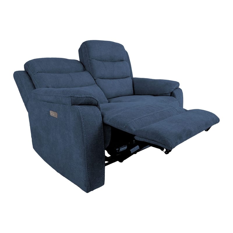 Reclinersoffa Blenor 2-sits med elektrisk mekanism - Blå - Möbler - Soffa - Biosoffa & reclinersoffa