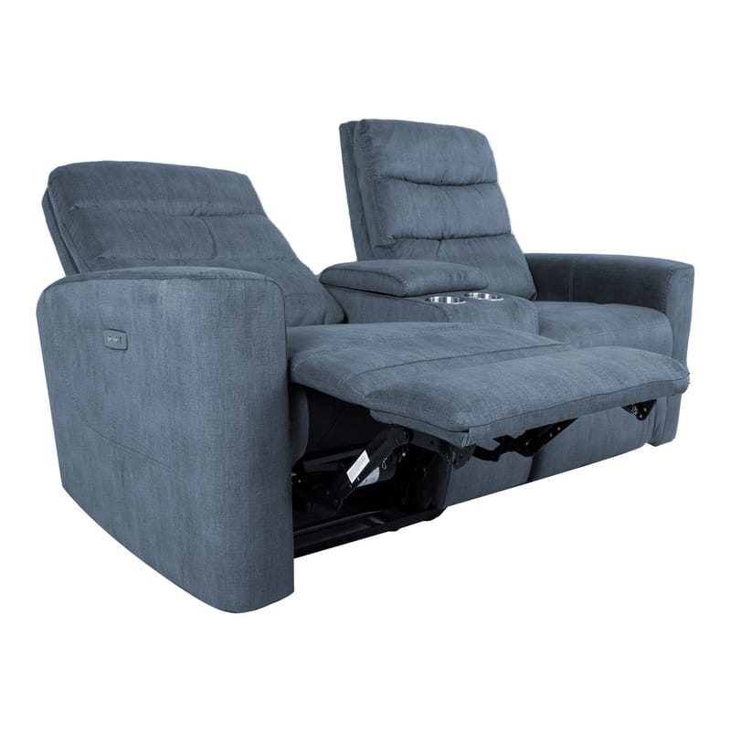 Reclinersoffa Darvi 2-sits med elektrisk mekanism - blå - Möbler - Soffa - Biosoffa & reclinersoffa