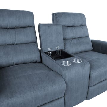 Reclinersoffa Darvi 2-sits med elektrisk mekanism - blå - Möbler - Soffa - Biosoffa & reclinersoffa