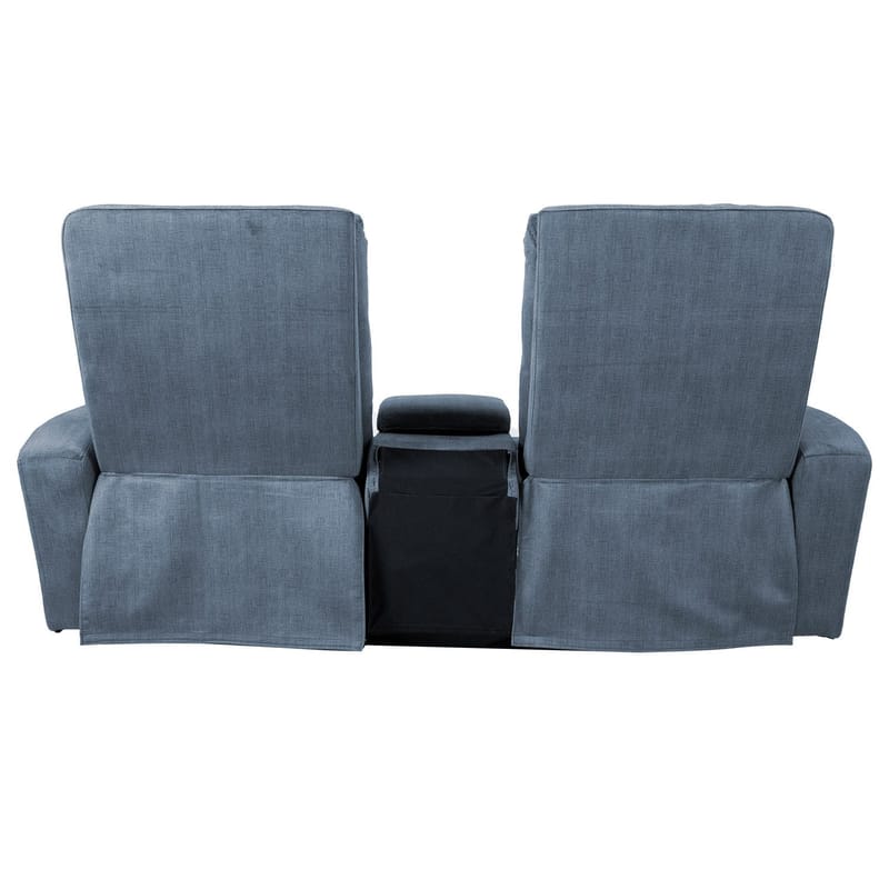 Reclinersoffa Darvi 2-sits med elektrisk mekanism - blå - Möbler - Soffa - Biosoffa & reclinersoffa