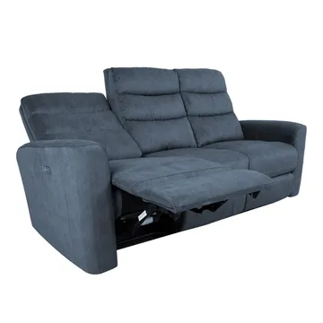 Reclinersoffa Darvi 3-sits med elektrisk mekanism - blå - Möbler - Soffa - Biosoffa & reclinersoffa