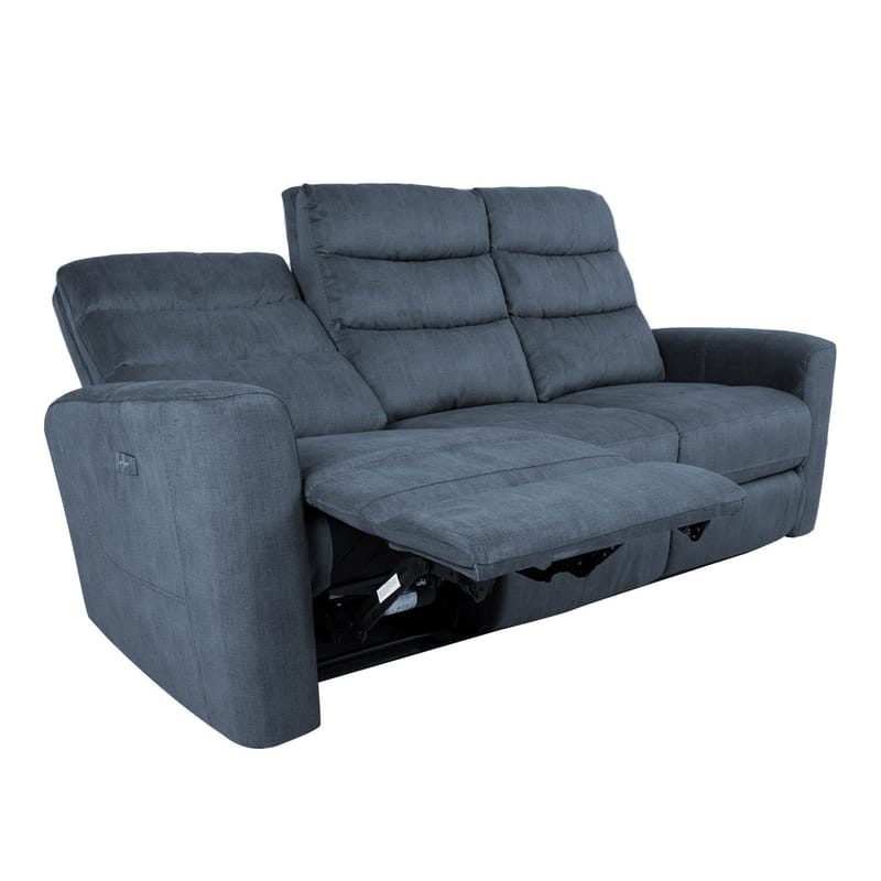 Reclinersoffa Darvi 3-sits med elektrisk mekanism - blå - Möbler - Soffa - Biosoffa & reclinersoffa