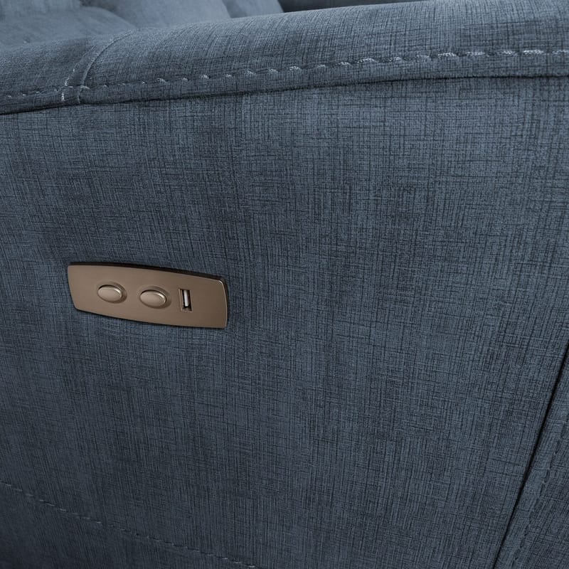 Reclinersoffa Darvi 3-sits med elektrisk mekanism - blå - Möbler - Soffa - Biosoffa & reclinersoffa