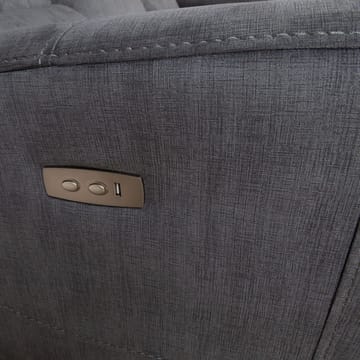 Reclinersoffa Darvi 3-sits med elektrisk mekanism - Grå sammet - Möbler - Soffa - Biosoffa & reclinersoffa