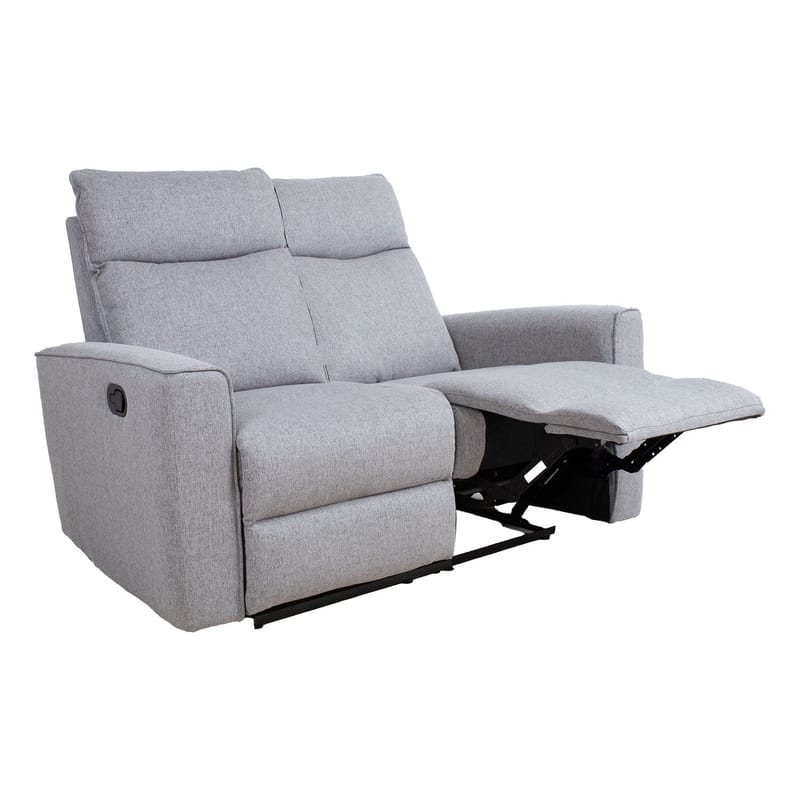 Reclinersoffa Fjolna 2-sits med manuell mekanism - grå - Möbler - Soffa - Biosoffa & reclinersoffa