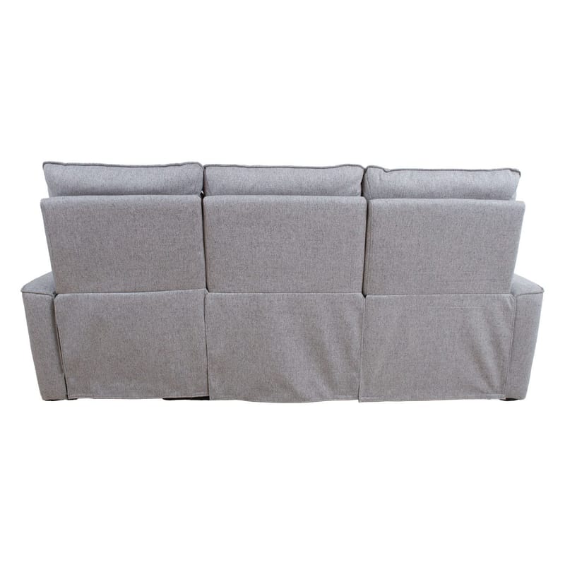 Reclinersoffa Fjolna 3-sits med manuell mekanism - grå - Möbler - Soffa - Biosoffa & reclinersoffa