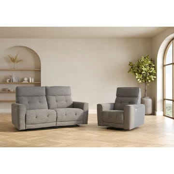 Reclinersoffa Glendor 2-sits med elektrisk mekanism - Grå - Möbler - Soffa - Biosoffa & reclinersoffa