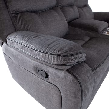 Reclinersoffa Iskmar 2-sits med manuell mekanism - grå - Möbler - Soffa - Biosoffa & reclinersoffa