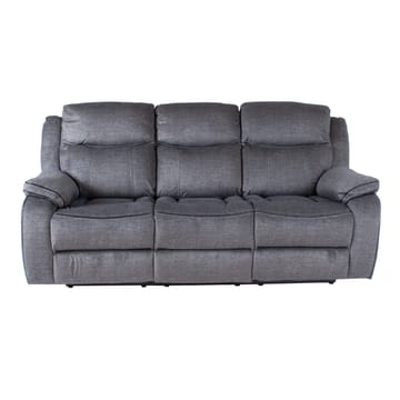 Reclinersoffa Iskmar 3-sits med manuell mekanism - Grå - Möbler - Soffa - Biosoffa & reclinersoffa
