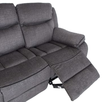 Reclinersoffa Iskmar 3-sits med manuell mekanism - Grå - Möbler - Soffa - Biosoffa & reclinersoffa
