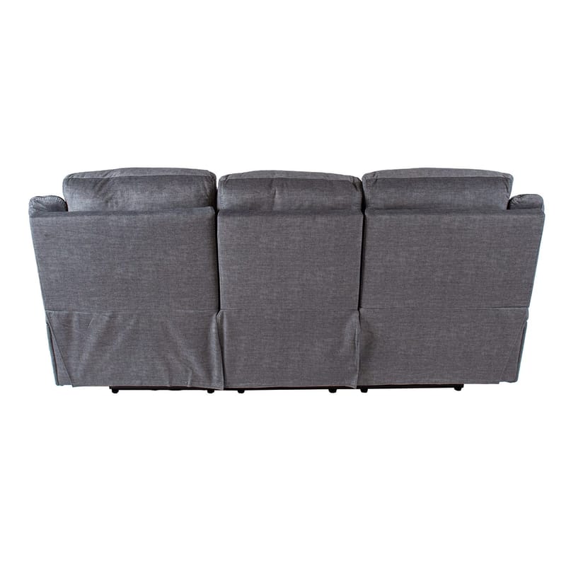 Reclinersoffa Iskmar 3-sits med manuell mekanism - Grå - Möbler - Soffa - Biosoffa & reclinersoffa