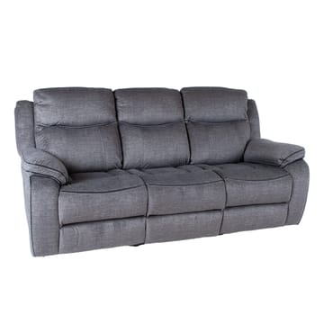 Reclinersoffa Iskmar 3-sits med manuell mekanism - Grå - Möbler - Soffa - Biosoffa & reclinersoffa