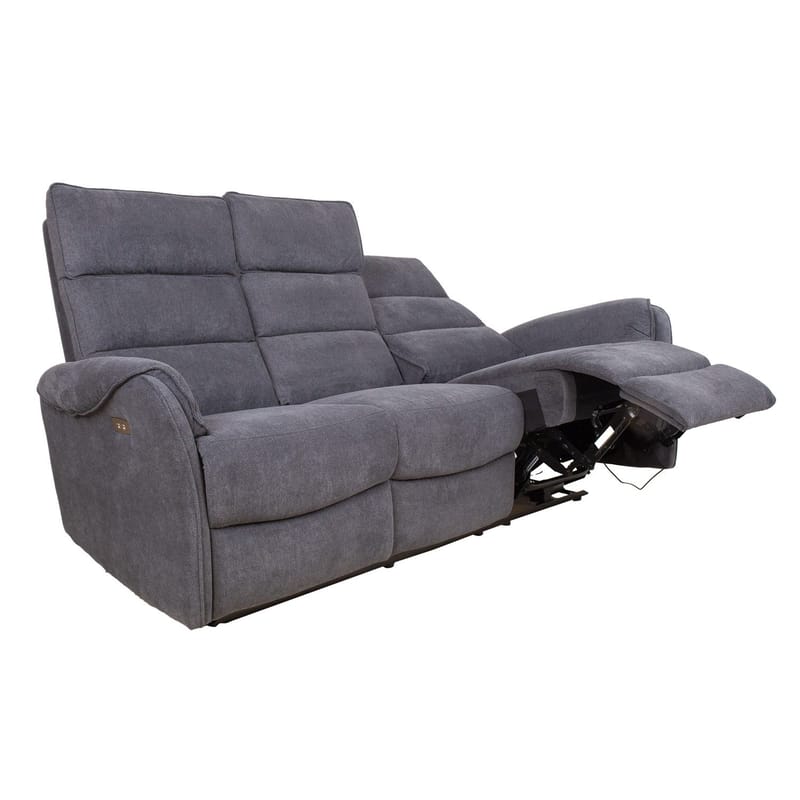 Reclinersoffa Mörvik 3-sits med elektrisk mekanism - blågrå - Möbler - Soffa - Biosoffa & reclinersoffa