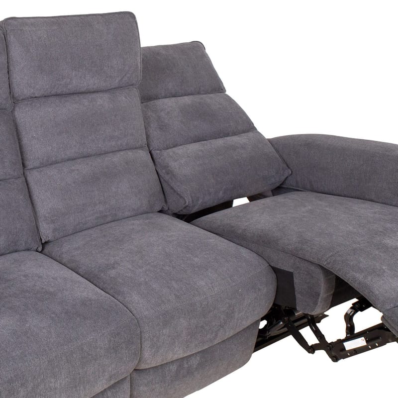 Reclinersoffa Mörvik 3-sits med elektrisk mekanism - blågrå - Möbler - Soffa - Biosoffa & reclinersoffa