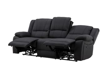 Reclinersoffa med hörn Comfort Living Singapore Reclinersoffa 3 sits Konstläder Black - Möbler - Soffa - Biosoffa & reclinersoffa