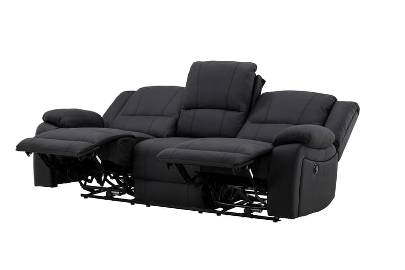 Reclinersoffa med hörn Comfort Living Singapore Reclinersoffa 3 sits Konstläder Black - Möbler - Soffa - Biosoffa & reclinersoffa