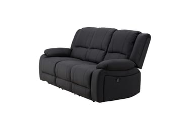 Reclinersoffa med hörn Comfort Living Singapore Reclinersoffa 3 sits Konstläder Black - Möbler - Soffa - Biosoffa & reclinersoffa