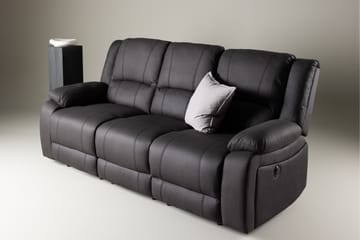 Reclinersoffa med hörn Comfort Living Singapore Reclinersoffa 3 sits Konstläder Black - Möbler - Soffa - Biosoffa & reclinersoffa