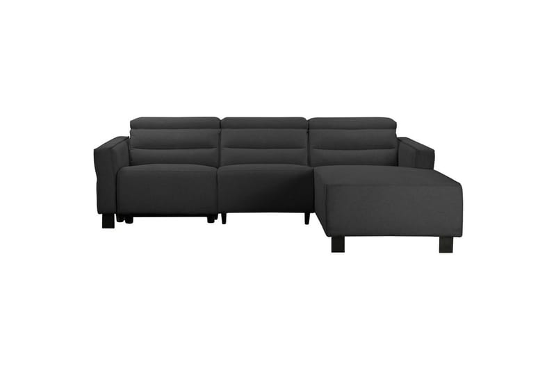 Reclinersoffa med hörn Loft24 Carpari Reclinersoffa 3-sits Grå Höger Belfast tyg