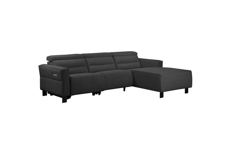 Reclinersoffa med hörn Loft24 Carpari Reclinersoffa 3-sits Grå Höger Belfast tyg - Möbler - Soffa - Biosoffa & reclinersoffa